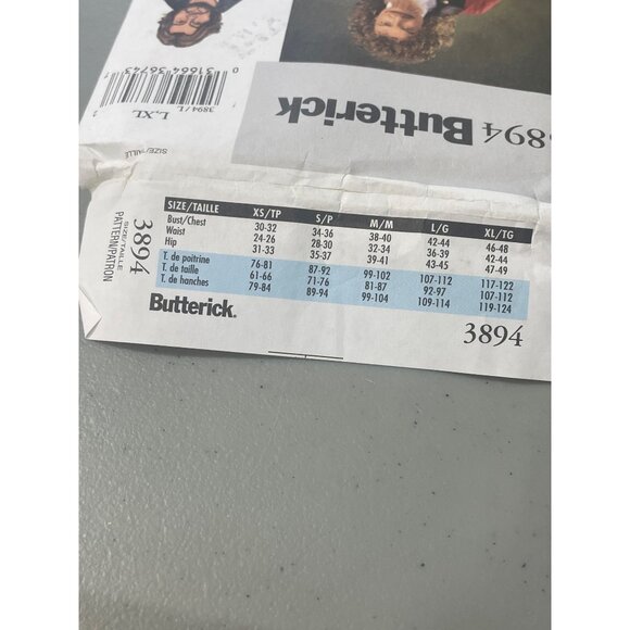 Butterick 3894 Mens Pirate Costume Sewing Pattern Size Large XL Steampunk UNCUT - Picture 6 of 7